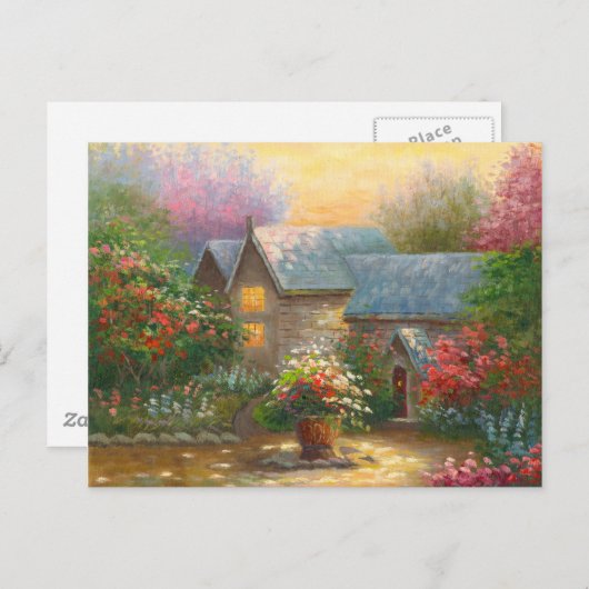 Anstrich einer Zuhause Postkarte (Vorne/Hinten)