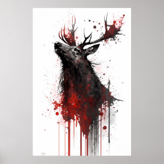 Anstrich eines Elchs Poster