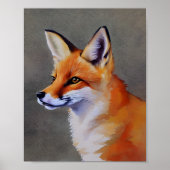 Anstrich eines Fuchstiers Poster (Vorne)