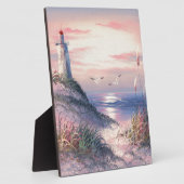 Anstrich eines Leuchtturms bei Morgengrauen Fotoplatte (Seite)