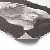 Anstrich eines Niedlichen Kaninchens Poster (Ecke)