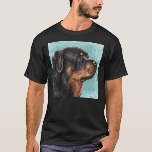 Anstrich eines schönen Rottweilers von der Seite L T-Shirt (Vorderseite)