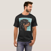 Anstrich eines schönen Rottweilers von der Seite L T-Shirt (Vorne ganz)