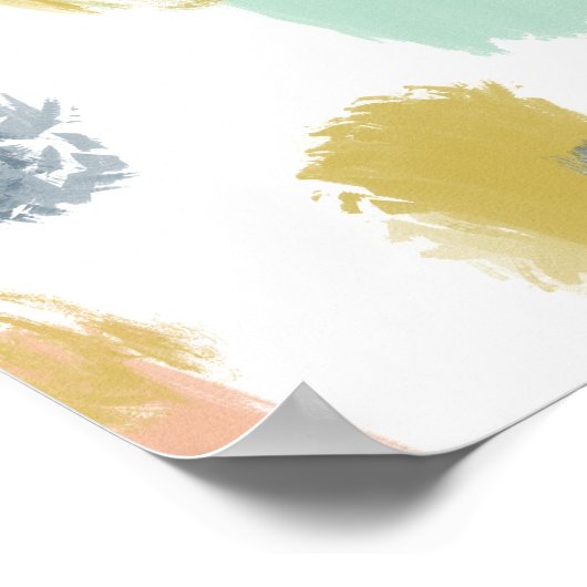 Anstrich in Pastellertönen Poster (Ecke)