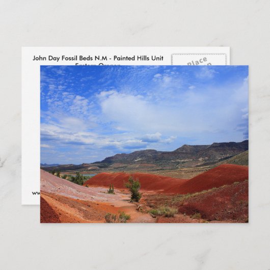 Anstrich John Day Fossil Beds Oregon Postkarte (Vorne/Hinten)