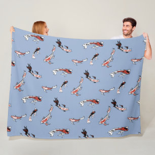 Anstrich Koi Schwimmen im Teich Fleecedecke