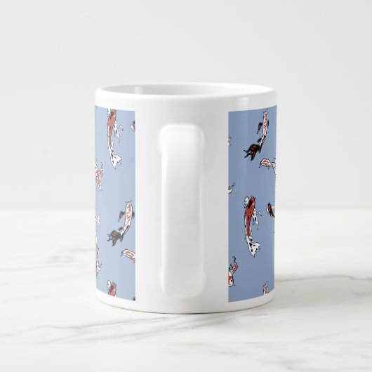 Anstrich Koi Schwimmen im Teich Jumbo-Tasse (Rückseite)