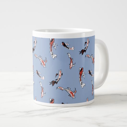 Anstrich Koi Schwimmen im Teich Jumbo-Tasse (Vorderseite Rechts)