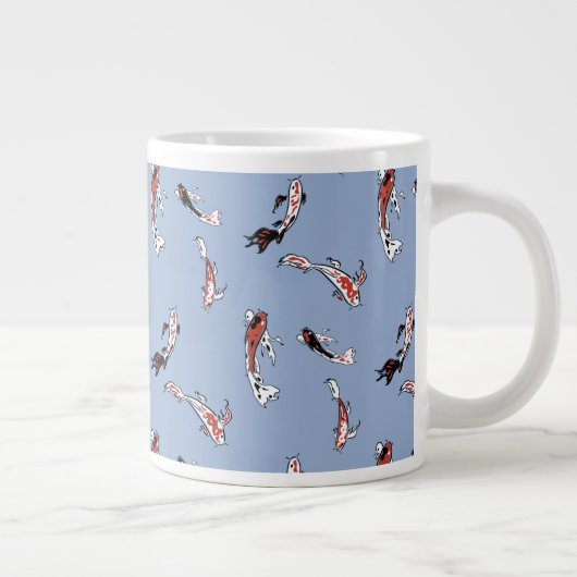 Anstrich Koi Schwimmen im Teich Jumbo-Tasse (Rechts)