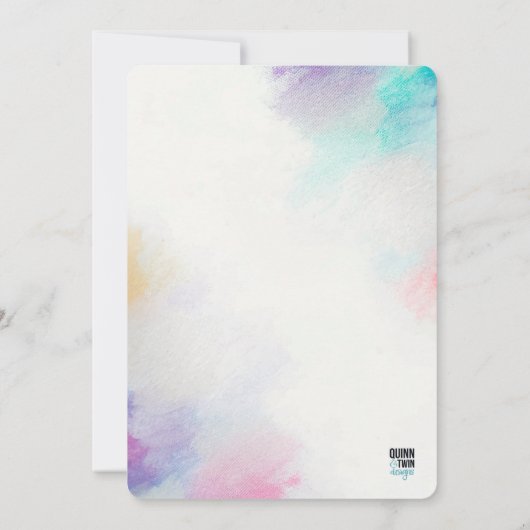 Anstrich Leinwand Geburtstag Einladung (Rückseite)