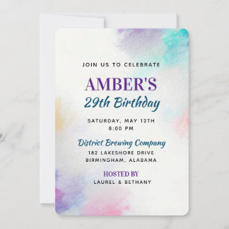 Anstrich Leinwand Geburtstag Einladung