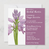 Anstrich orchid Brautdusche Einladung (Vorderseite)