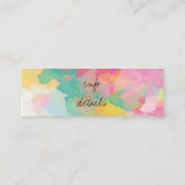 Anstrich Spritzer spritzen Social Media-Visitenkar Mini Visitenkarte (Rückseite)