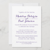 Anstrich Sterne Nachthimmel Hochzeitseinladung Einladung (Rückseite)