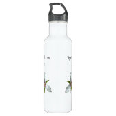 Anstrich Trillium Spring Wildblume Zitat Flasche Edelstahlflasche (Rückseite)