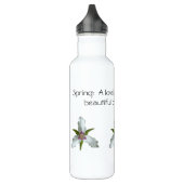 Anstrich Trillium Spring Wildblume Zitat Flasche Edelstahlflasche (Links)