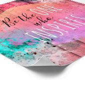 Anstrich Tropfen & Splash Pinselstriche auf einem Poster (Ecke)