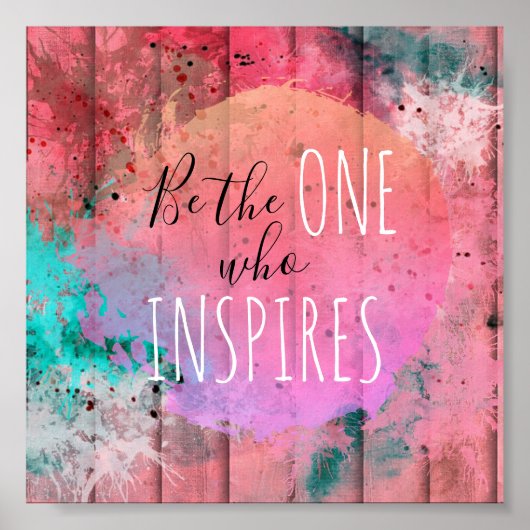 Anstrich Tropfen & Splash Pinselstriche auf einem Poster (Vorne)