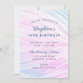 Anstrich tropischen Leaf Geburtstag Einladung (Vorderseite)