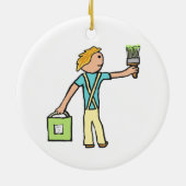 Anstrich und Dekorieren Keramik Ornament (Hinten)