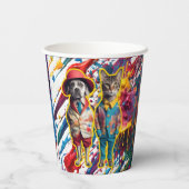 Anstrich und Silopinsel Party Accessoires Pinselha Pappbecher (Rückseite)