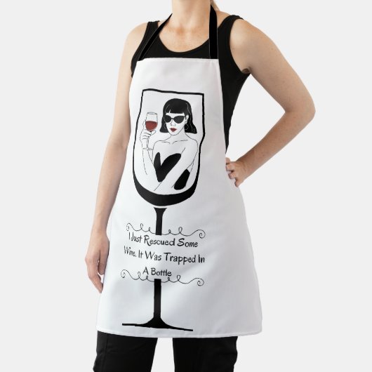 Anstrich und Sip Trapped Wine Spaß Schürze (InSitu)