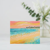 Anstrich von Beach Oil Art 1 Postkarte (Stehend Vorderseite)