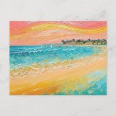 Anstrich von Beach Oil Art 1 Postkarte (Vorderseite)
