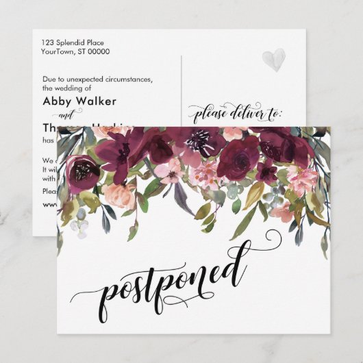 Anstrich von Blume Postkarte (Vorne/Hinten)