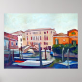 Anstrich von Booten aus Dorsoduro, Venedig, IT Poster (Vorne)