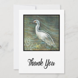 Anstrich von Egret Wading in Water Dankeskarte