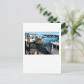 Anstrich von Fischerbooten Postkarte (Stehend Vorderseite)