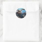 Anstrich von Fischerbooten Runder Aufkleber (Tasche)