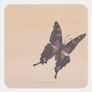 Anstrich von Frack-Schmetterling Quadratischer Aufkleber