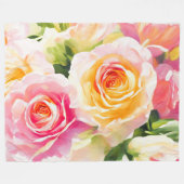 Anstrich von Gelb und Rosen Fleecedecke (Vorderseite (Horizontal))