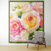 Anstrich von Gelb und Rosen Wandteppich (Beispiel)