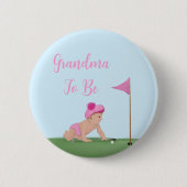 Anstrich von Golf Baby Girl Sweet Caddy Big Sister Button (Vorderseite)
