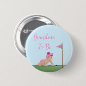 Anstrich von Golf Baby Girl Sweet Caddy Big Sister Button (Vorne & Hinten)
