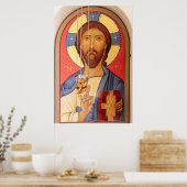 Anstrich von Jesus Poster (Küche)