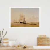 Anstrich von Schiffen (Öl auf Leinwand) 2 Poster (Küche)