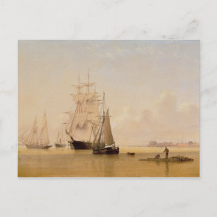 Anstrich von Schiffen (Öl auf Leinwand) 2 Postkarte