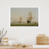 Anstrich von Schiffen (Öl auf Leinwand) Poster (Küche)