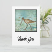 Anstrich von Snipe-Bird an der Küste Dankeskarte (Stehend Vorderseite)