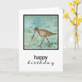 Anstrich von Snipe Shore Bird Karte (Gelbe Blume)