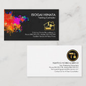 Anstrich von Spritzer auf Wandmalerei Visitenkarte (Vorne/Hinten)