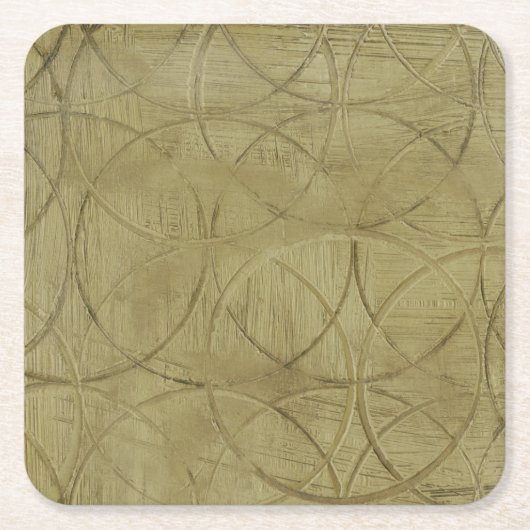 Anstrich von verbundenen Kreisen durch Jennifer Go Rechteckiger Pappuntersetzer (Vorderseite)