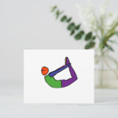 Anstrich von Yoga-Pose. Postkarte (Stehend Vorderseite)