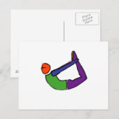 Anstrich von Yoga-Pose. Postkarte (Vorne/Hinten)