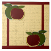 Anstrichene Äpfel (texturiert/cranberry) Fliese (Vorderseite)