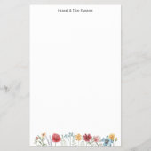 Anstrichene Aquarellfarben-Wildblume Schreibpapier Flyer (Vorne)